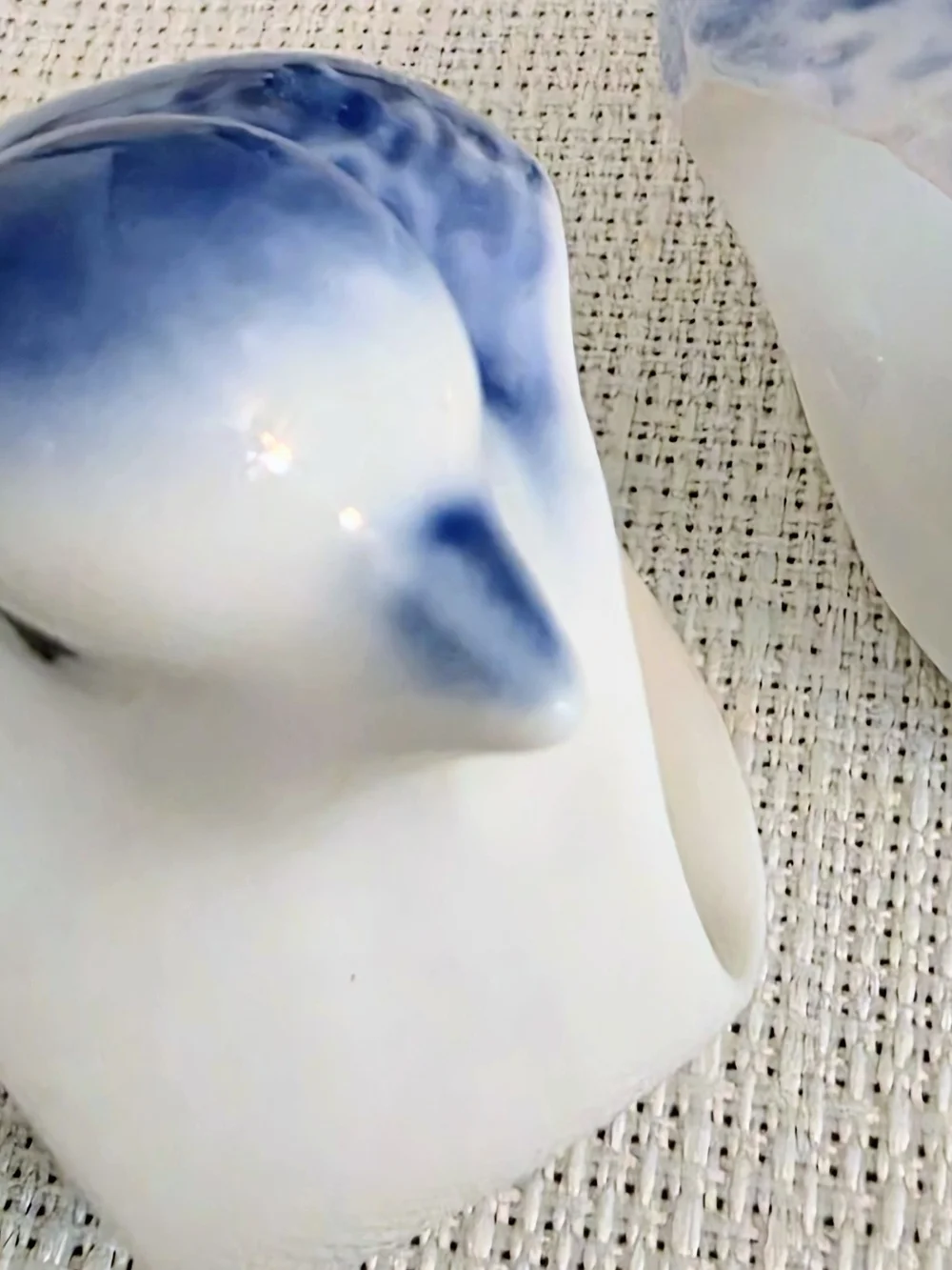 Porcelain Blue Bird Napkin Rings Set Of 8 Nature Dinner Party Blue White Classic